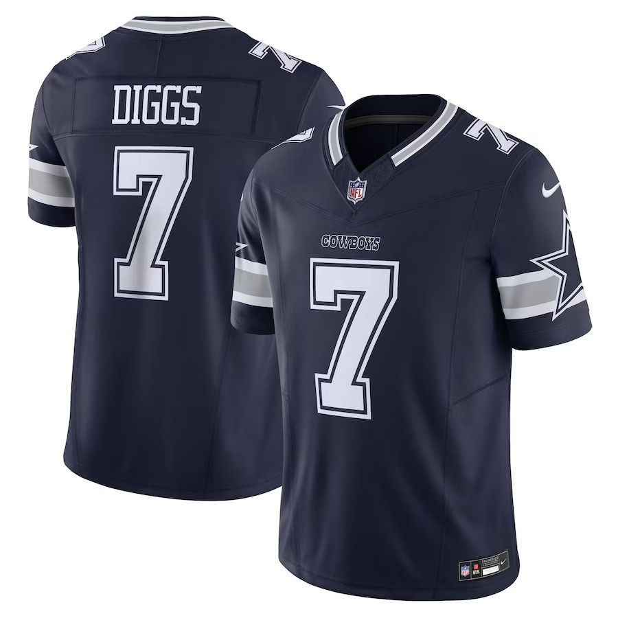 Men Dallas Cowboys #7 Trevon Diggs Nike Navy Vapor F.U.S.E. Limited NFL Jersey->dallas cowboys->NFL Jersey